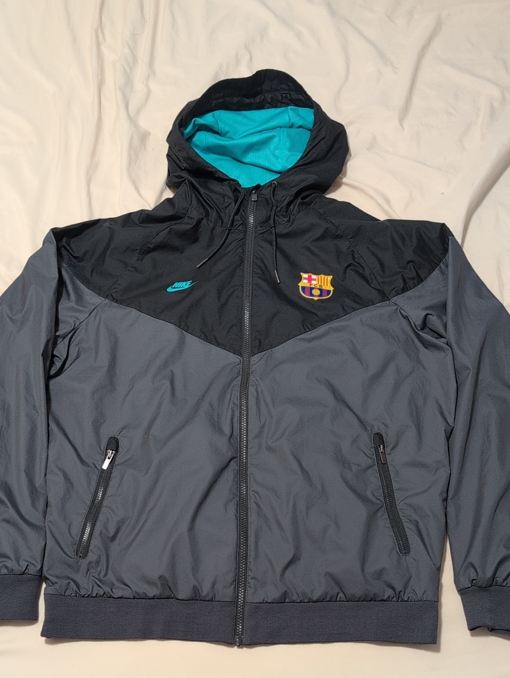 Nike FC Barcelona Windrunner Jacket Men's Size Large Rare Limited Messi Era